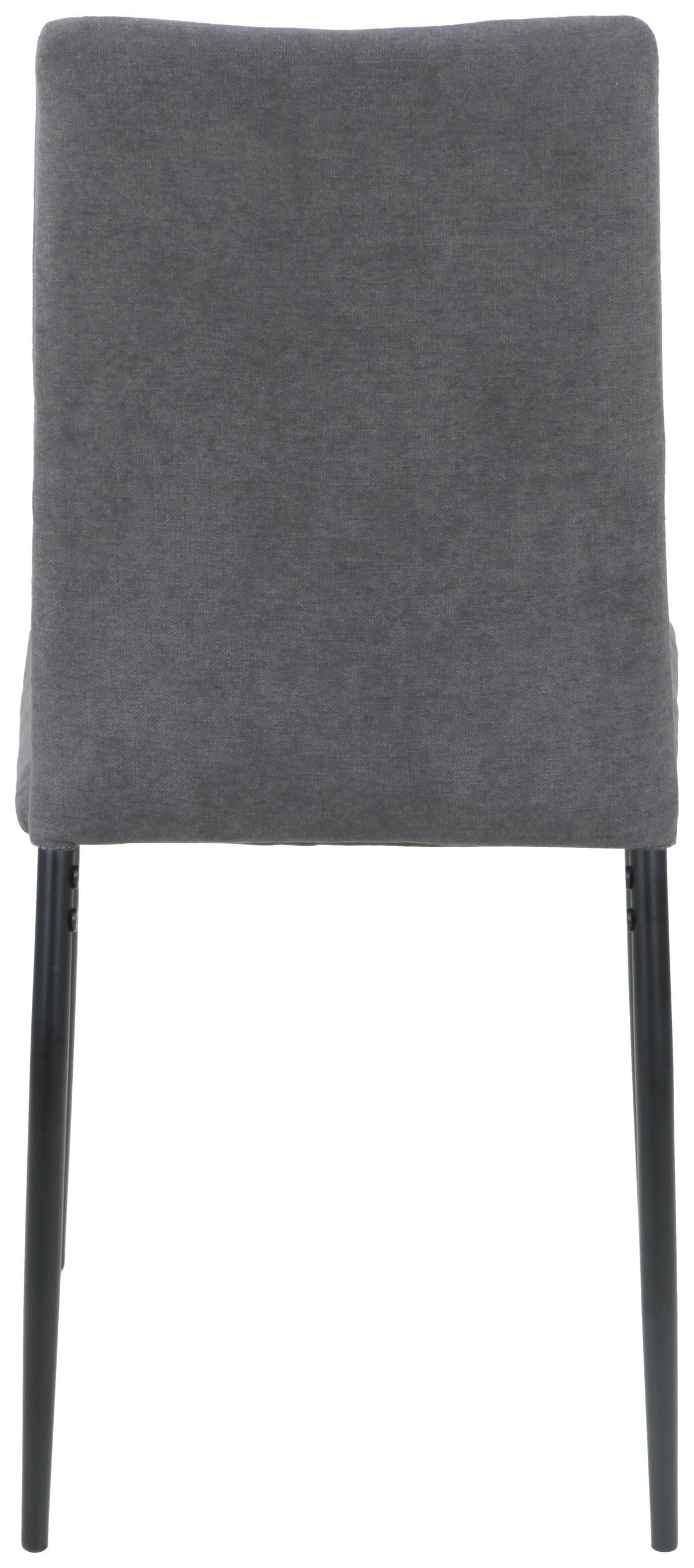 Vierfußstuhl Gitti Webstoff Anthrazit B: 40 Cm - Anthrazit/Schwarz, MODERN, Textil/Metall (40/92/42cm)