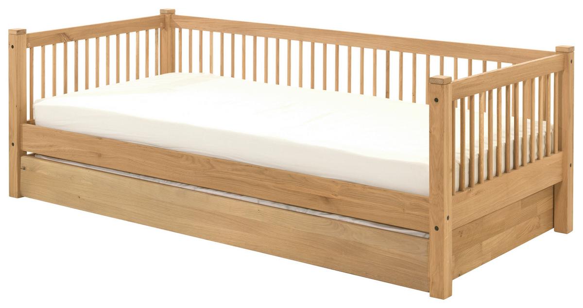 Ausziehbett Eiche +lattenrost 90x200 cm Forest Natur - Naturfarben, MODERN, Holz (90/200cm) - MID.YOU