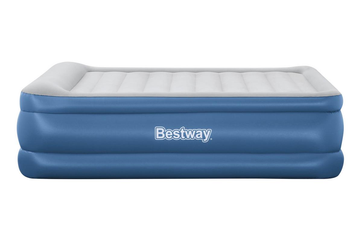 Luftbett Stefan 203x152x61 cm Bis 300kg, inkl. Pumpe - Dunkelblau/Grau, KONVENTIONELL, Kunststoff/Metall (203/152/61cm) - Bestway