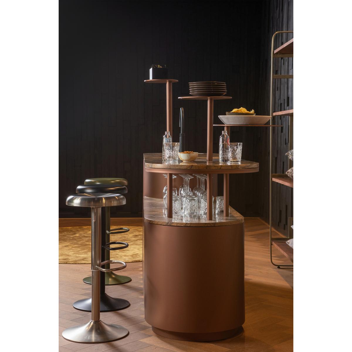 Barhocker Isaac Grün B: 39 cm - Grün, Design, Metall (39/81/39cm) - Livetastic