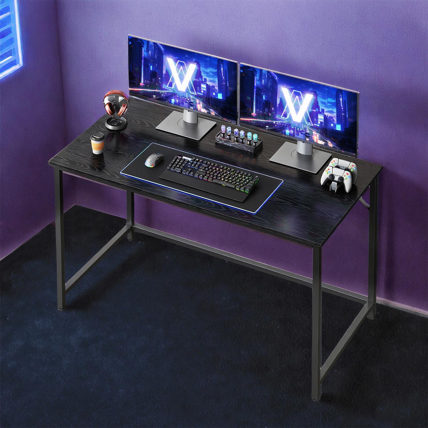 Computertisch Schwarz B: 120 cm - Schwarz, Trend, Holzwerkstoff (120/75/60cm) - MID.YOU