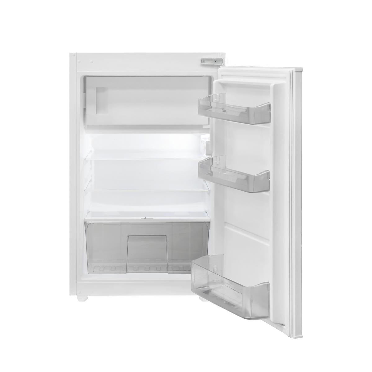 Einbaukühlschrank H: 87,5 cm 96 L mit Gefrierfach - Weiß, Basics, Kunststoff (54/87,5/54,5cm)