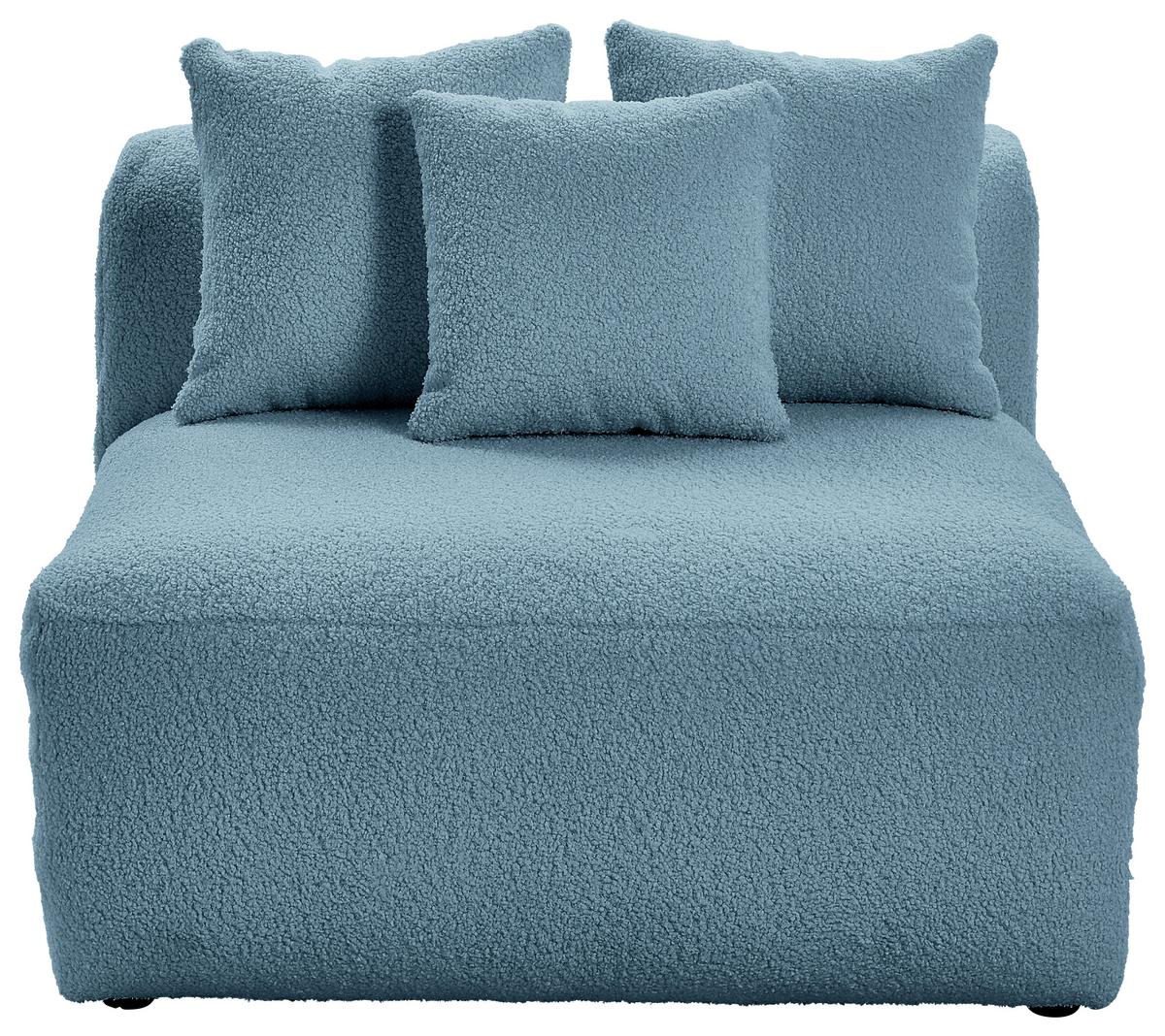 Modul Sofa Bloom 2er-sofa B: 100 Cm Blau - Blau, Trend, Textil (100/70/122cm) - Livetastic