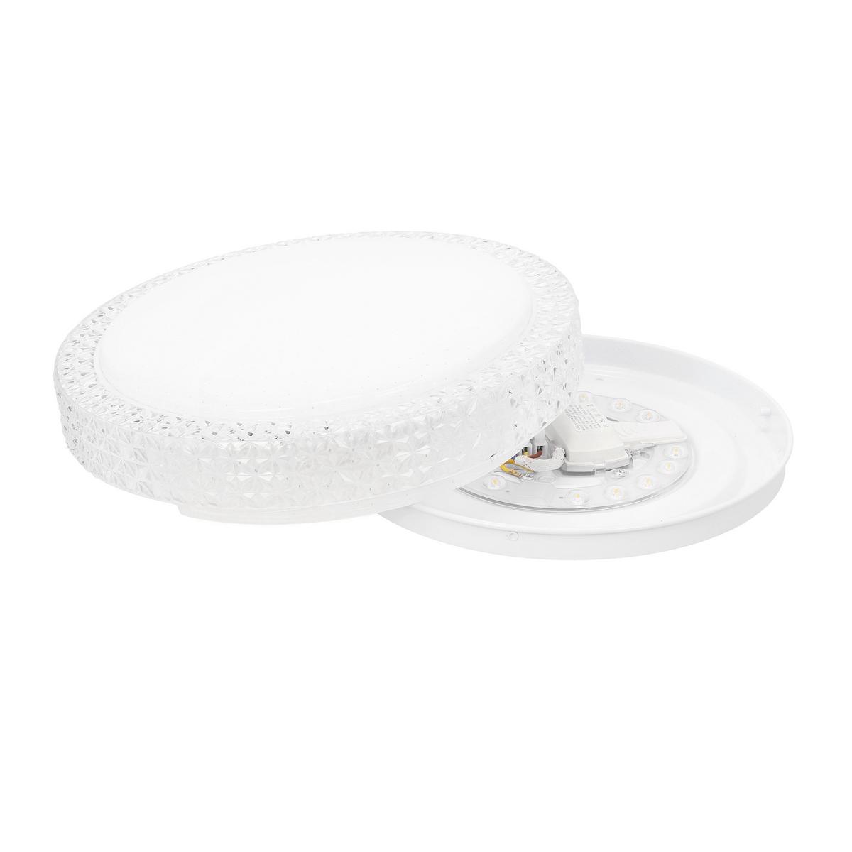 LED-Deckenleuchte 13-33963 Rabel - Transparent/Weiß, KONVENTIONELL, Kunststoff/Metall (27/27/8.5cm)