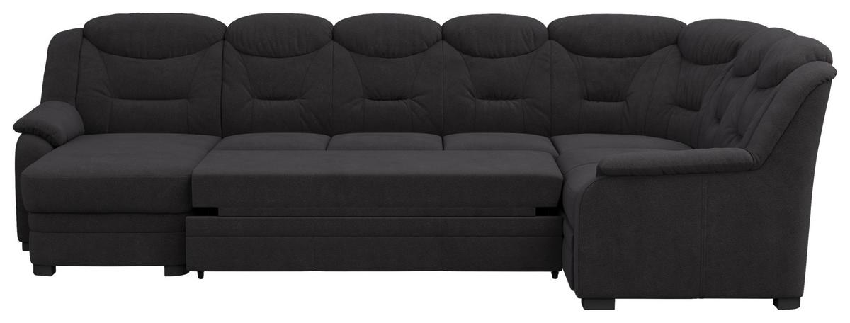 Wohnlandschaft Marcus Schwarz inkl. Bettkasten - Schwarz, Basics, Textil (162/330/211cm) - MID.YOU
