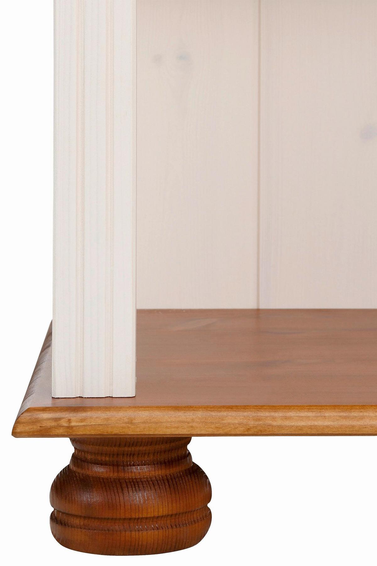 Regal Mette Weiß, Honig B: 77cm - Weiß/Honig, Design, Holz (77/181/31cm) - MID.YOU