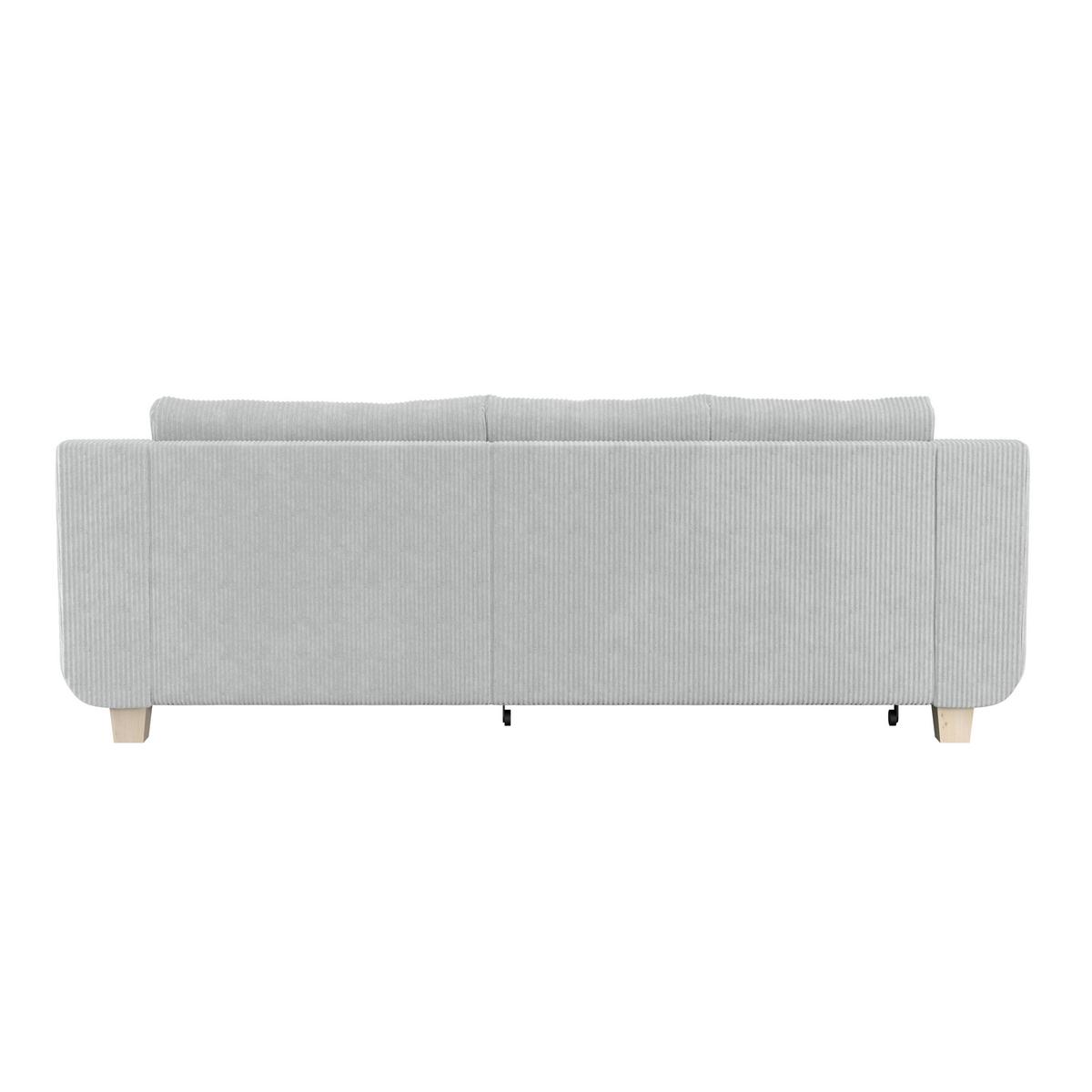 Ecksofa mit Schlaffunktion Alex Hellgrau - Hellgrau/Naturfarben, MODERN, Textil (246/88cm)