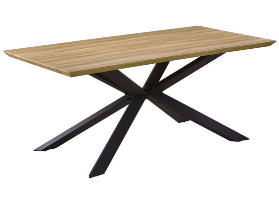 Esstisch Olsen 180cm Eiche Dekor - Eichefarben/Schwarz, MODERN, Holzwerkstoff/Metall (180/76/90cm) Esstisch Olsen 180cm Eiche Dekor - Eichefarben/Schwarz, MODERN, Holzwerkstoff/Metall (180/76/90cm)