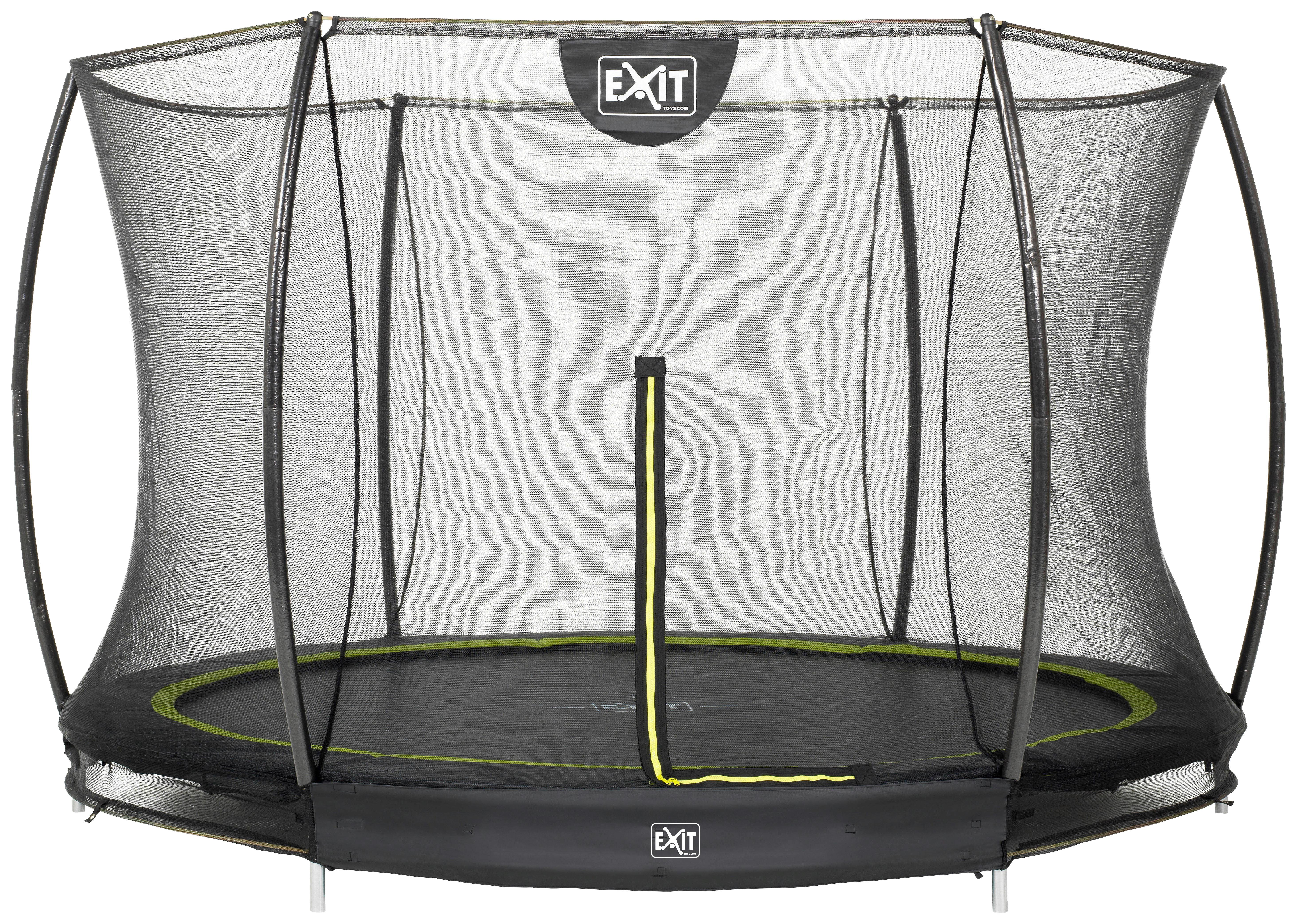 Trampolin Ø 305 cm Mit Sicherheitsnetz Exit Silhouete - Schwarz, KONVENTIONELL, Kunststoff/Metall (305/203cm) - EXIT Toys