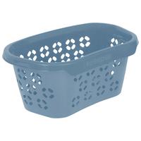 Wäschekorb Anton Blau 57,5x38x26,5 cm - Blau, Basics, Kunststoff (57,5/38/26,5cm)