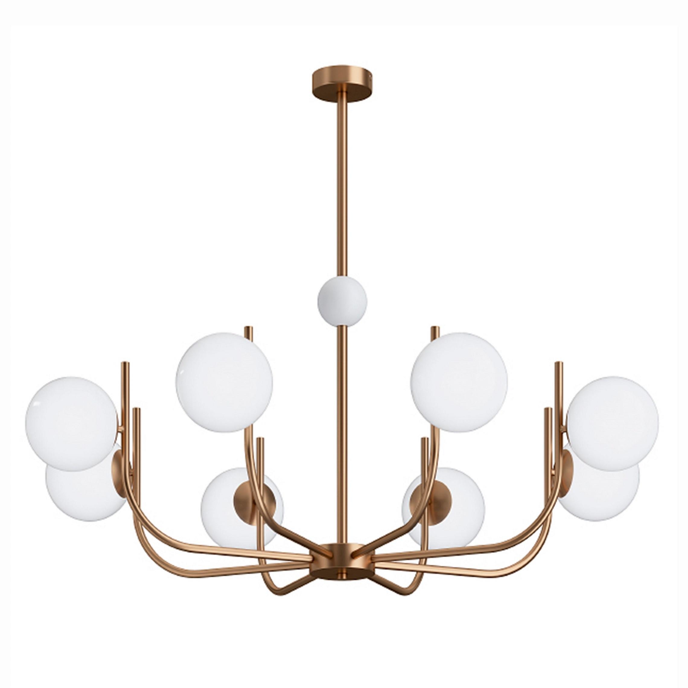 Pendelleuchte Rendez-Vous - Messingfarben, Trend, Glas/Metall (103/27,6/103cm) - MAYTONI
