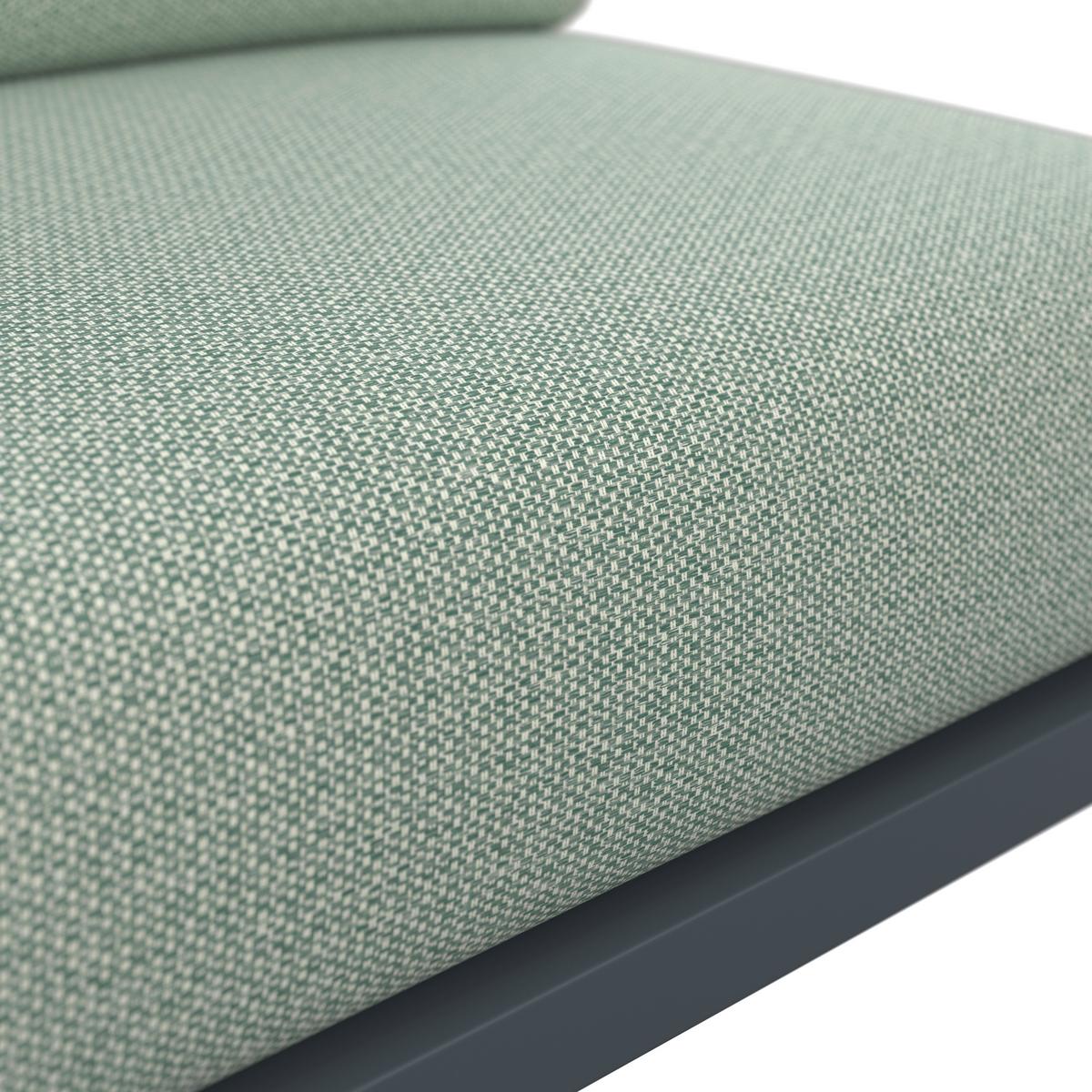 TERASOVÁ SEDACIA SÚPRAVA CHIARA - prírodná farba/svetlozelená, Modern, kov/textil (164/68/94cm) - Bessagi Garden