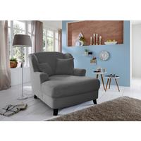 XXXL-Sessel Asado grau teilmassiv, B: 109 cm - Dunkelbraun/Grau, KONVENTIONELL, Textil (109/104/145cm) - Sit & More