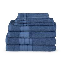 FROTTIERSET 8-TEILIG, DUNKELBLAU - Blau, Basics, Textil