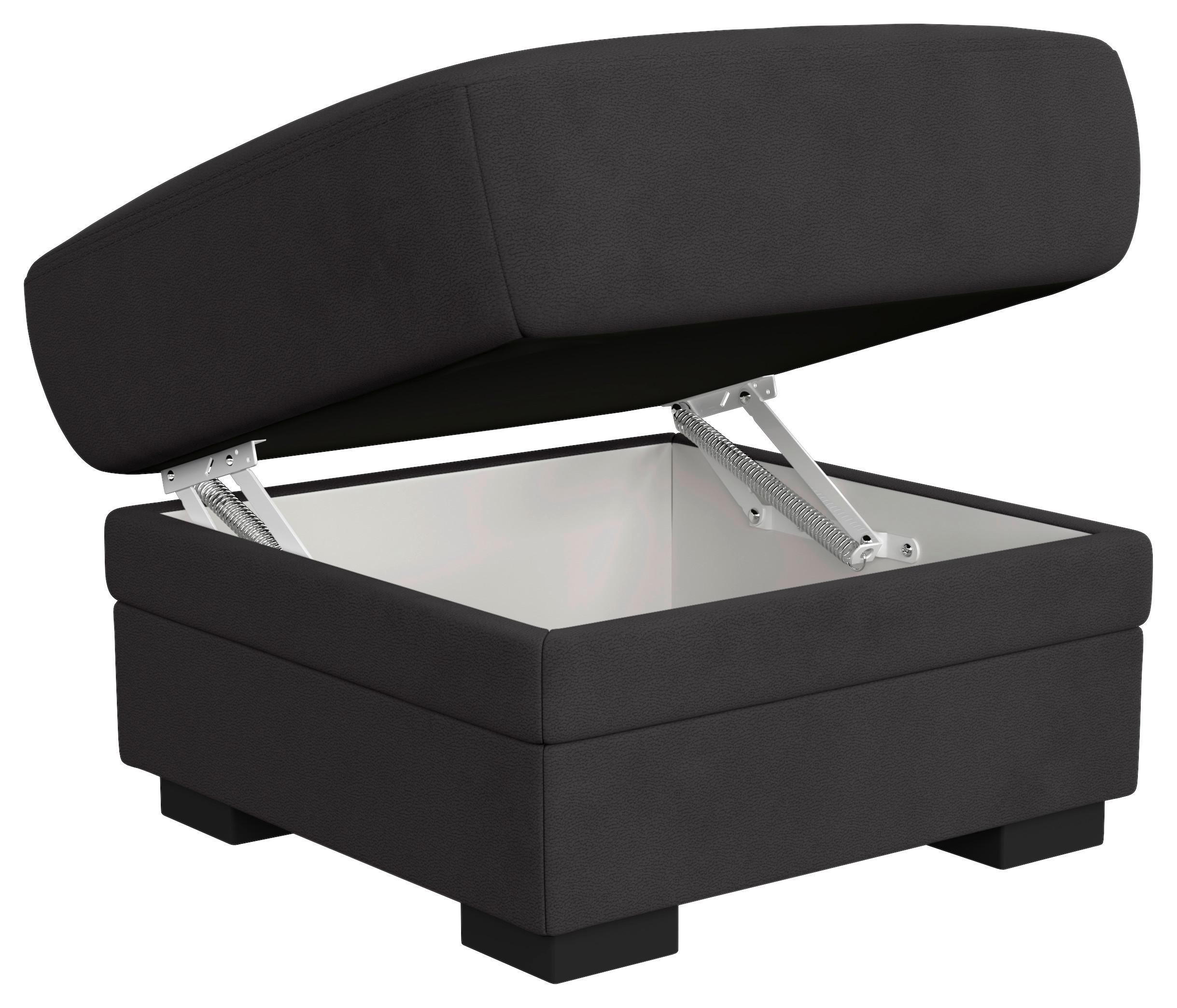 Hocker Marcus - Anthrazit/Schwarz, Basics, Textil (68/45/68cm) - MID.YOU