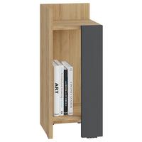 Nočný stolík ELOS ľavý dekro dub bledý - farba duba/antracitová, Design, kompozitné drevo (27/60/25cm) - Livetastic