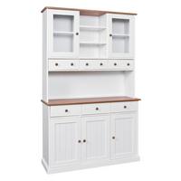 Kredenz Westerland B: 131 Cm Echtholz Weiß 5-Türig - Braun/Weiß, Trend (131/205/45cm) - MID.YOU
