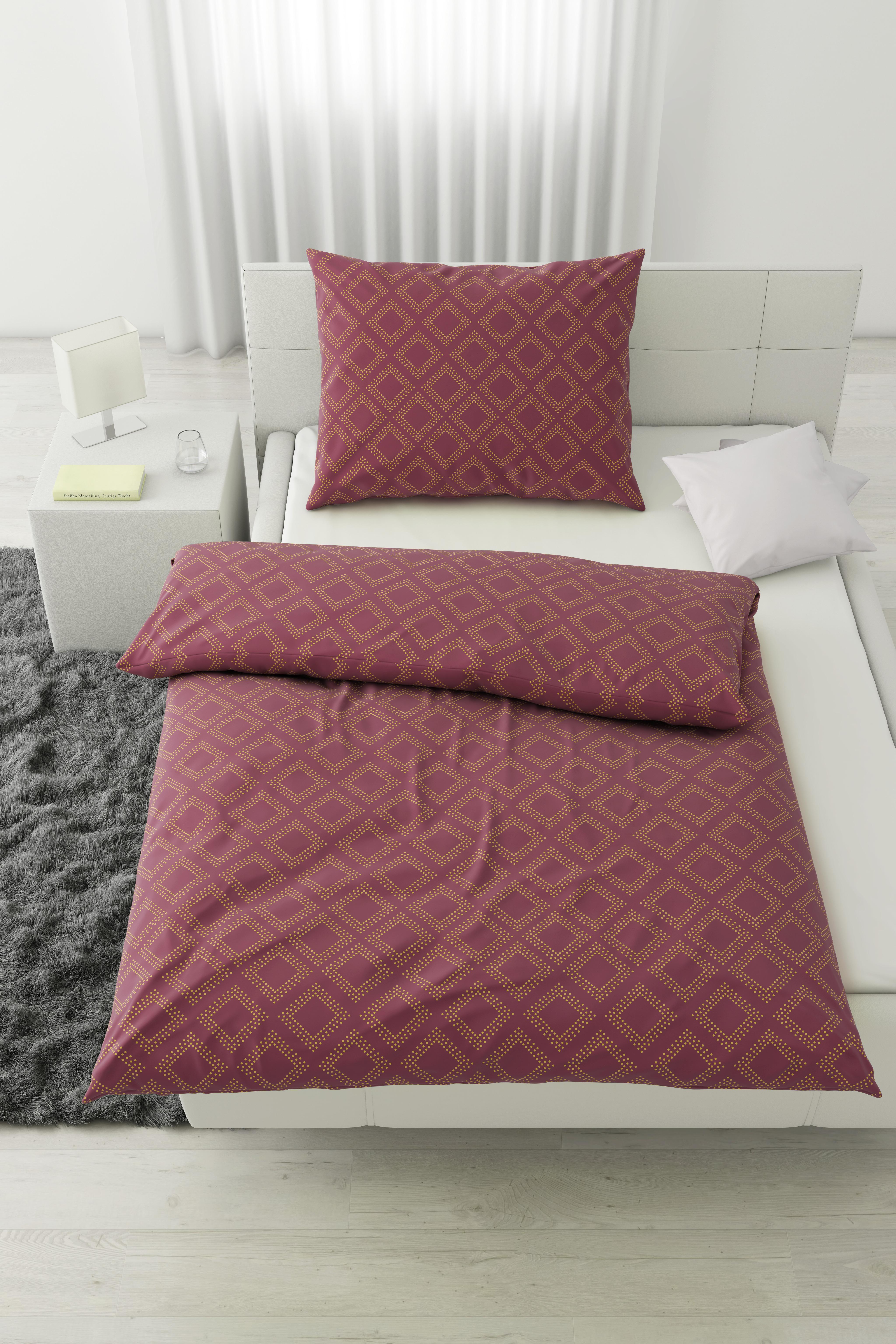 Povlečení Ornament, 140/200cm - vínově červená/žlutá, Lifestyle, textil (140/200cm) - Modern Living