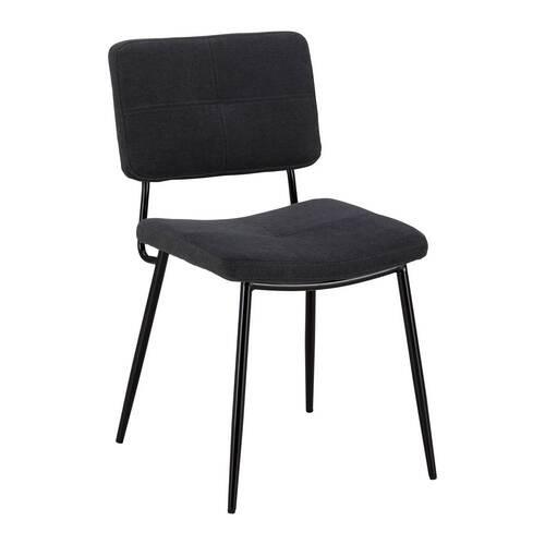 Stolička NETA tmavosivá - čierna/tmavosivá, Modern, kov/drevo (45/82/59cm) - Bessagi Home