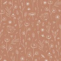 Vliestapete Wild Flowers Rostfarben - Rostfarben, Basics, Papier/Kunststoff (52/1005cm)