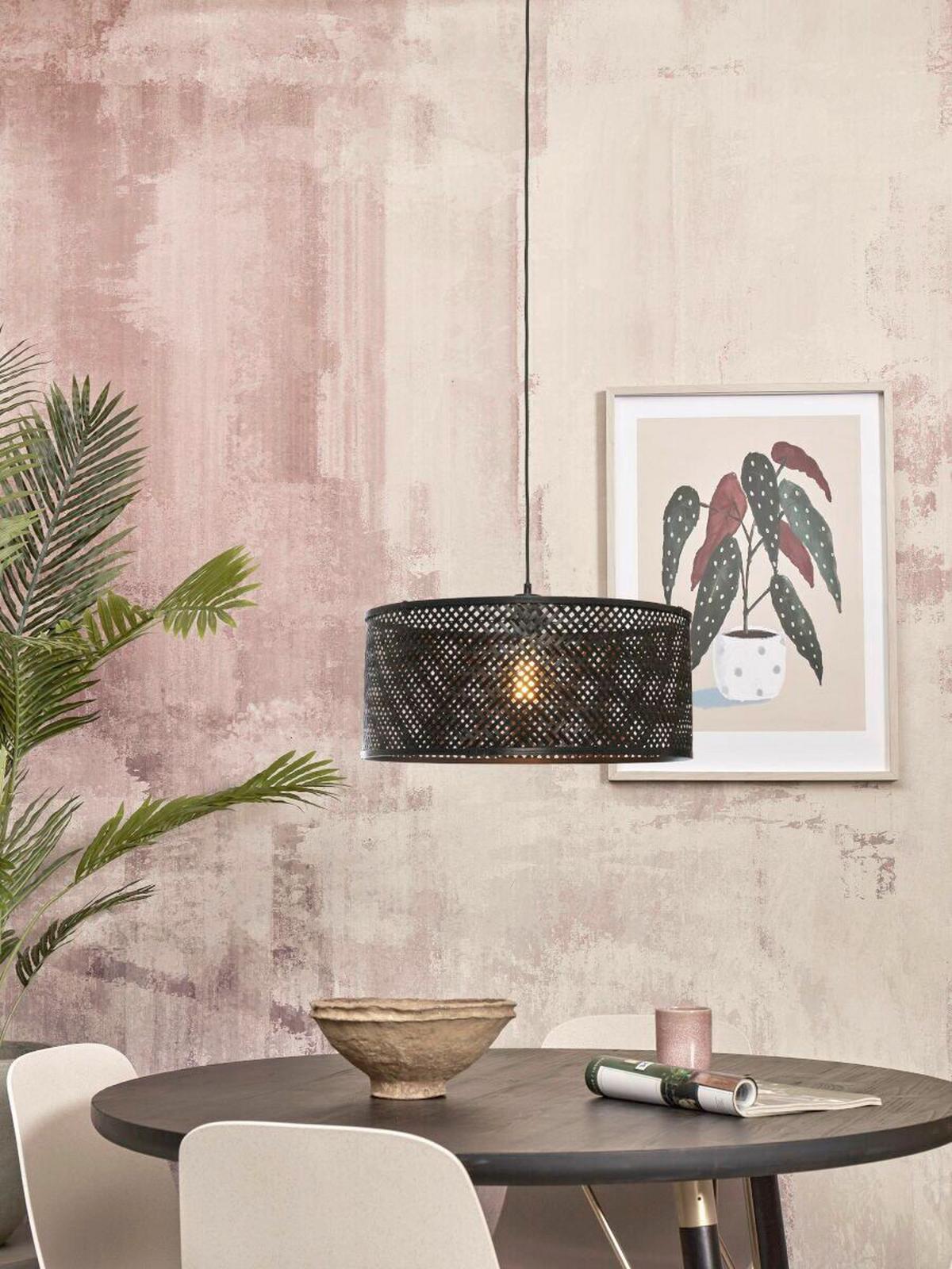 Hängeleuchte Java Schwarz B: 32 cm - Schwarz, Trend (58/32/150cm) - Good & Mojo