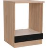 Herdumbauschrank Merle Schwarz, Eiche Dekor B: 60 cm - Eichefarben/Schwarz, Basics, Holzwerkstoff (60/84,8/60cm) - Respekta