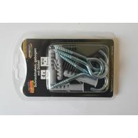 Schraubhaken-Set Gebogen Stahl L: 13 cm 4 Stk. mit Dübeln - Basics, Kunststoff/Metall (13/7,5/2,0cm)