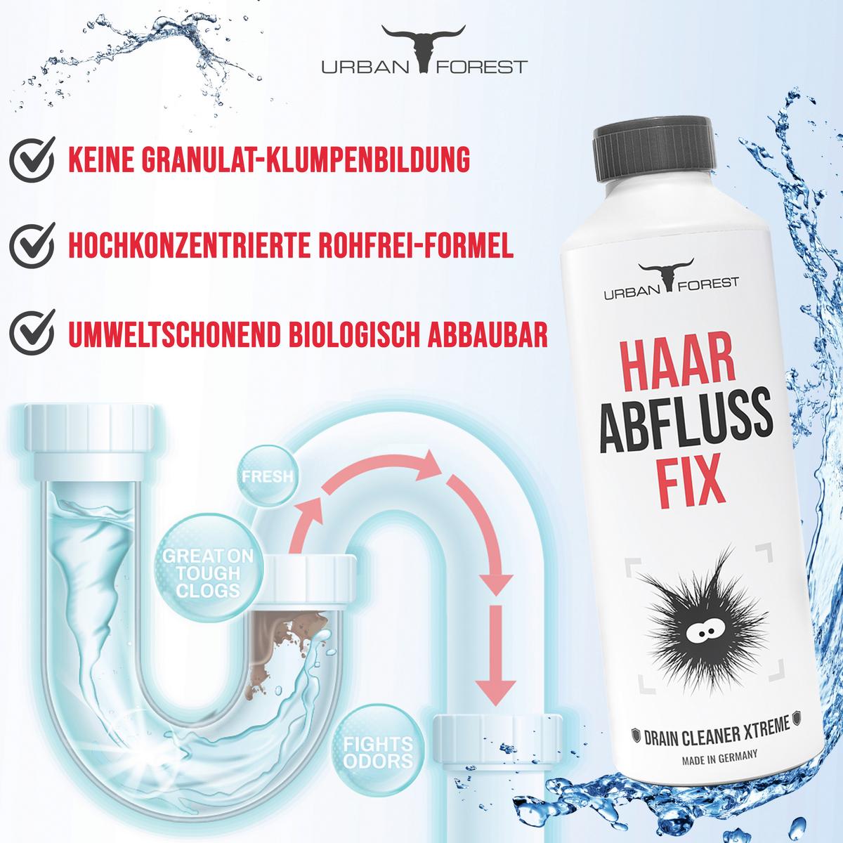 Reinigungsset Haar Abfluss Fix - Basics (1000ml) - Urban Forest