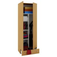 Víceúčelová skříň VALNDOL, se zásuvkou, barva buku - barvy stříbra/barvy buku, Moderní, kompozitní dřevo/plast (70/198/39cm) - MID.YOU