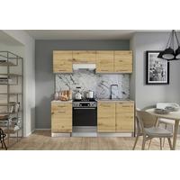 Konyhablokk Katrin  *TOP ÁR* - tölgyfa színű/fehér, Modern (170cm) - Best Price