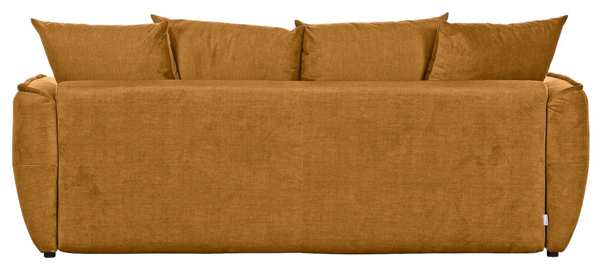 Schlafsofa Meyford - Senfgelb/Schwarz, KONVENTIONELL, Textil (250/70/118cm) - MID.YOU