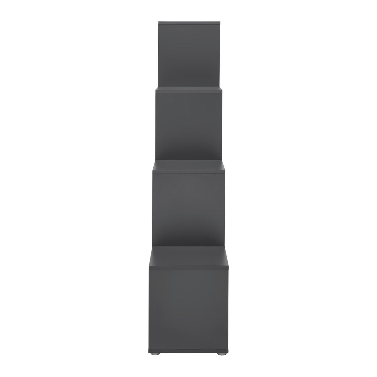 REGÁL CASSA 2 -EXKLUSIV- - antracitová, Konvenční, kompozitní dřevo (148/150/35cm) - Mömax