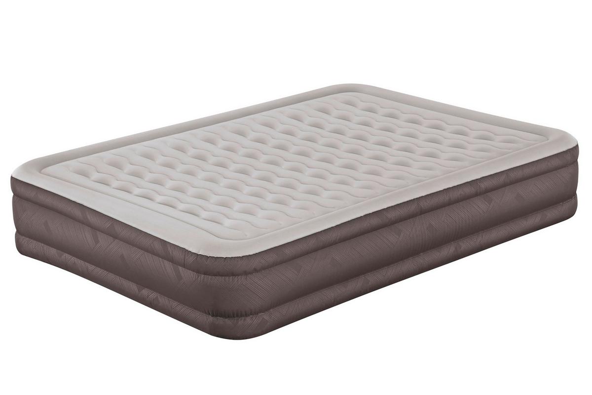 Luftbett Matheo 203x152x36 Cm Bis 350kg, Inkl. Pumpe - Braun/Grau, KONVENTIONELL, Kunststoff/Metall (203/152/36cm) - Bestway
