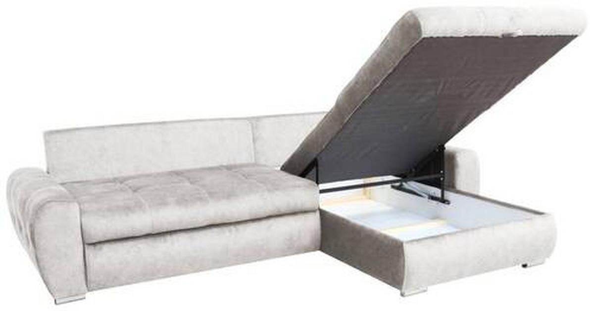 Rohová sedačka SOLAR, oboustranná, béžový samet - barvy chromu/béžová, Moderní, textil (277/175cm)