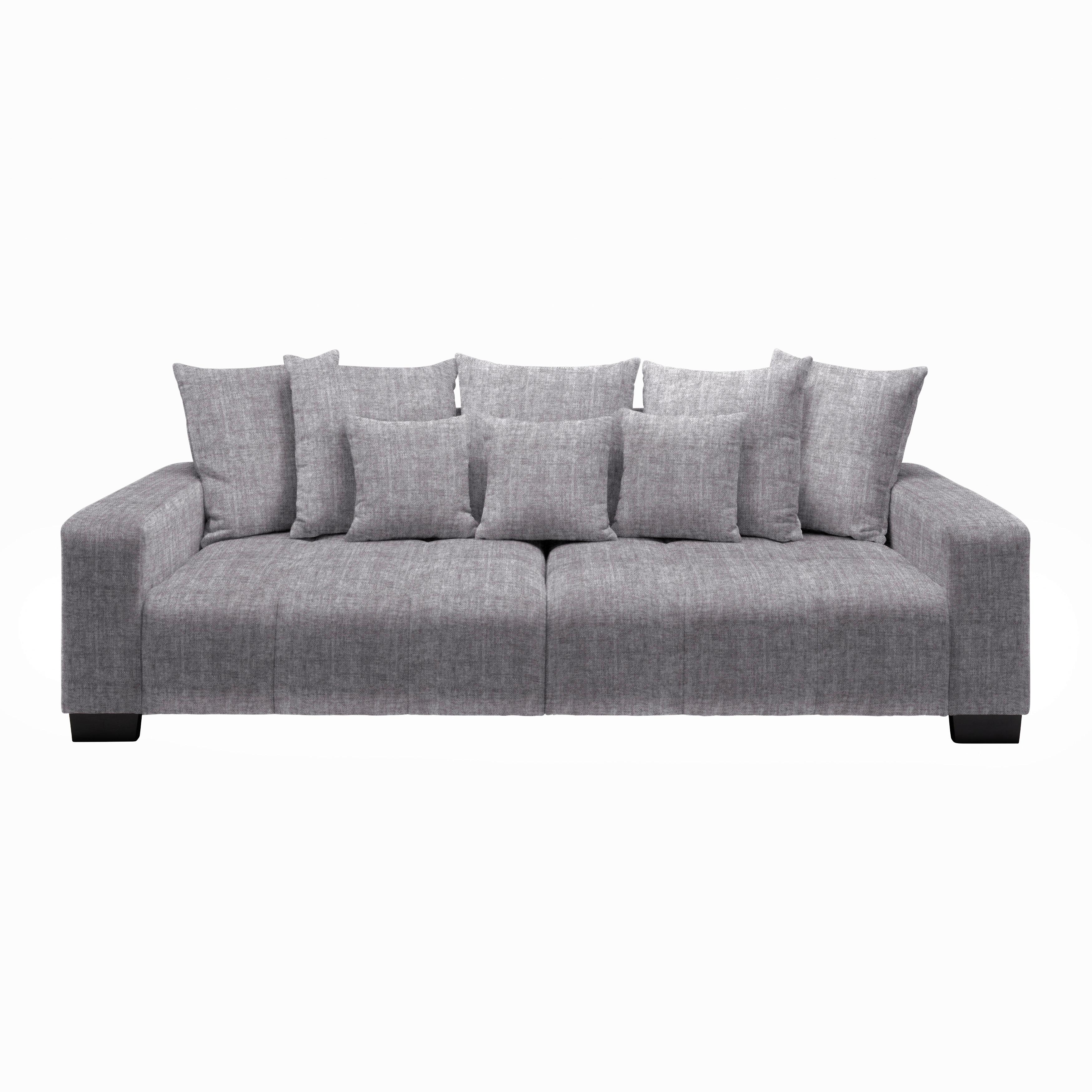Velká pohovka MATTEO, stříbrná tkanina VOGUE - barvy stříbra/černá, Moderní, dřevo (246/93/124cm)