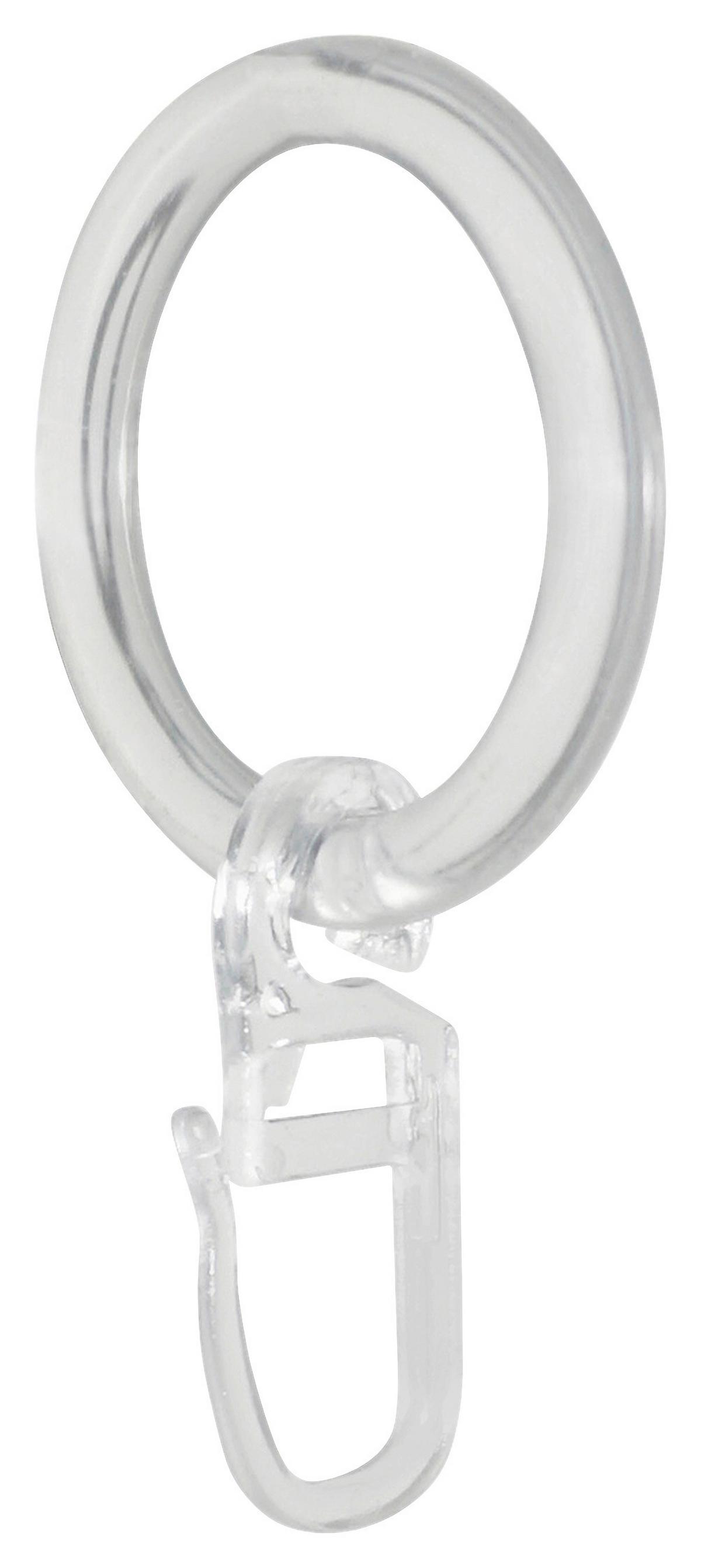 Függönykarika Birgit - áttetsző, műanyag (3,5cm) - Ondega