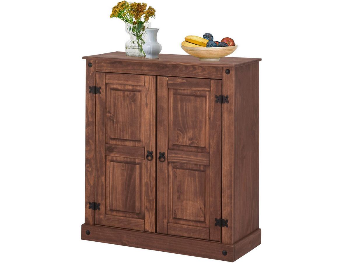 Highboard Mexico Naturfarben Schwarz - Naturfarben, Design, Holz (90/100/38cm) - MID.YOU