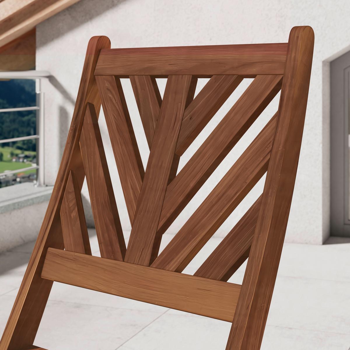 SADA NA BALKON NURI - barvy akácie, Natur, dřevo - Mömax