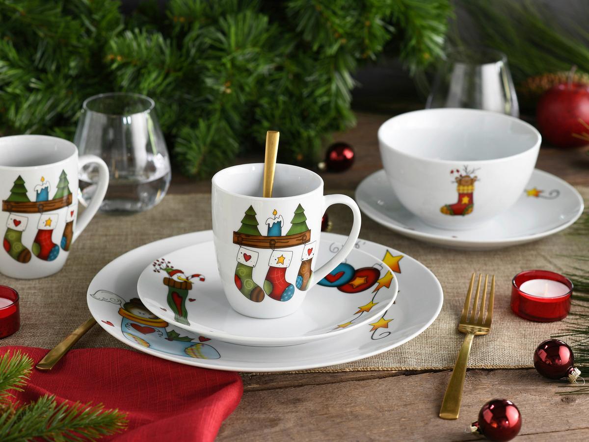 Kombiservice Luna 16-Teilig - Basics, Keramik (34/31,5/33cm) - Creatable