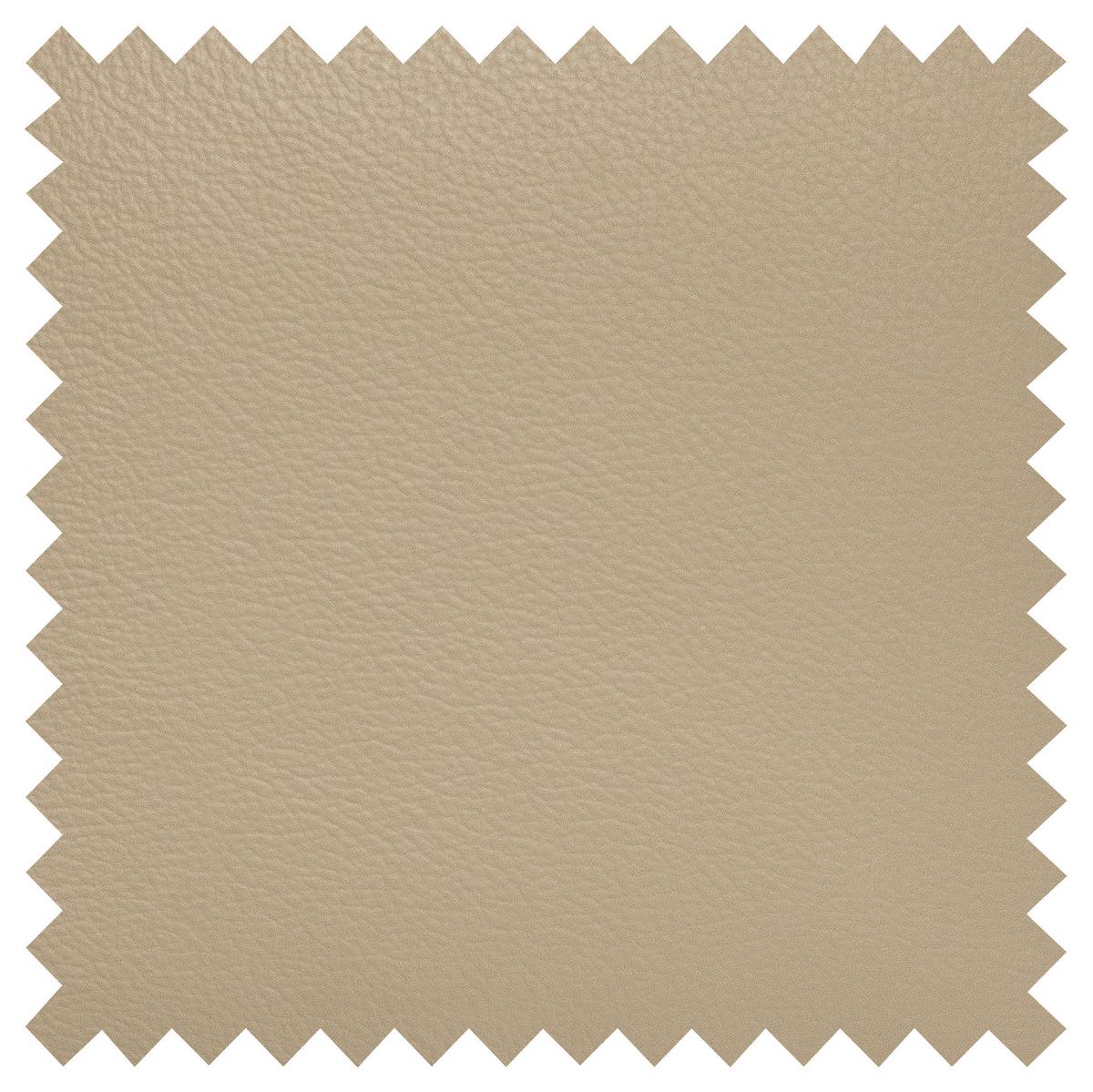 Ecksofa Aspen Lederlook Beige 242x176 Cm - Chromfarben/Beige, Design, Leder/Textil (242/176cm) - Livetastic