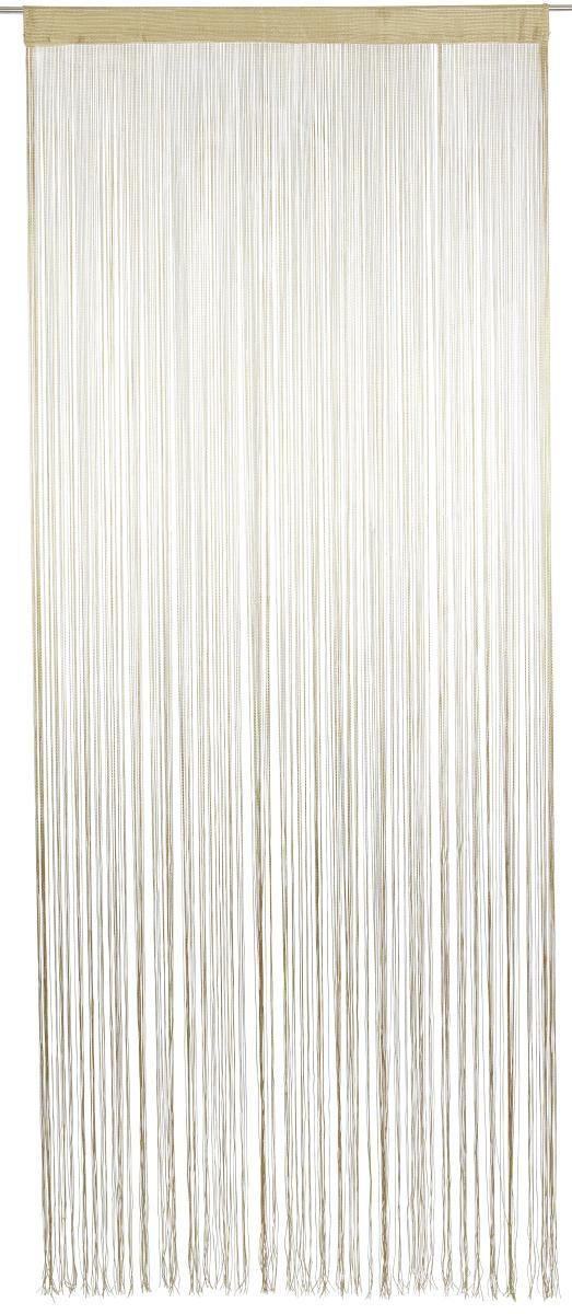 Fadenvorhang + Stangendurchzug Marietta 90x245 Cm Natur - Naturfarben, KONVENTIONELL, Textil (90/245cm) - Ondega