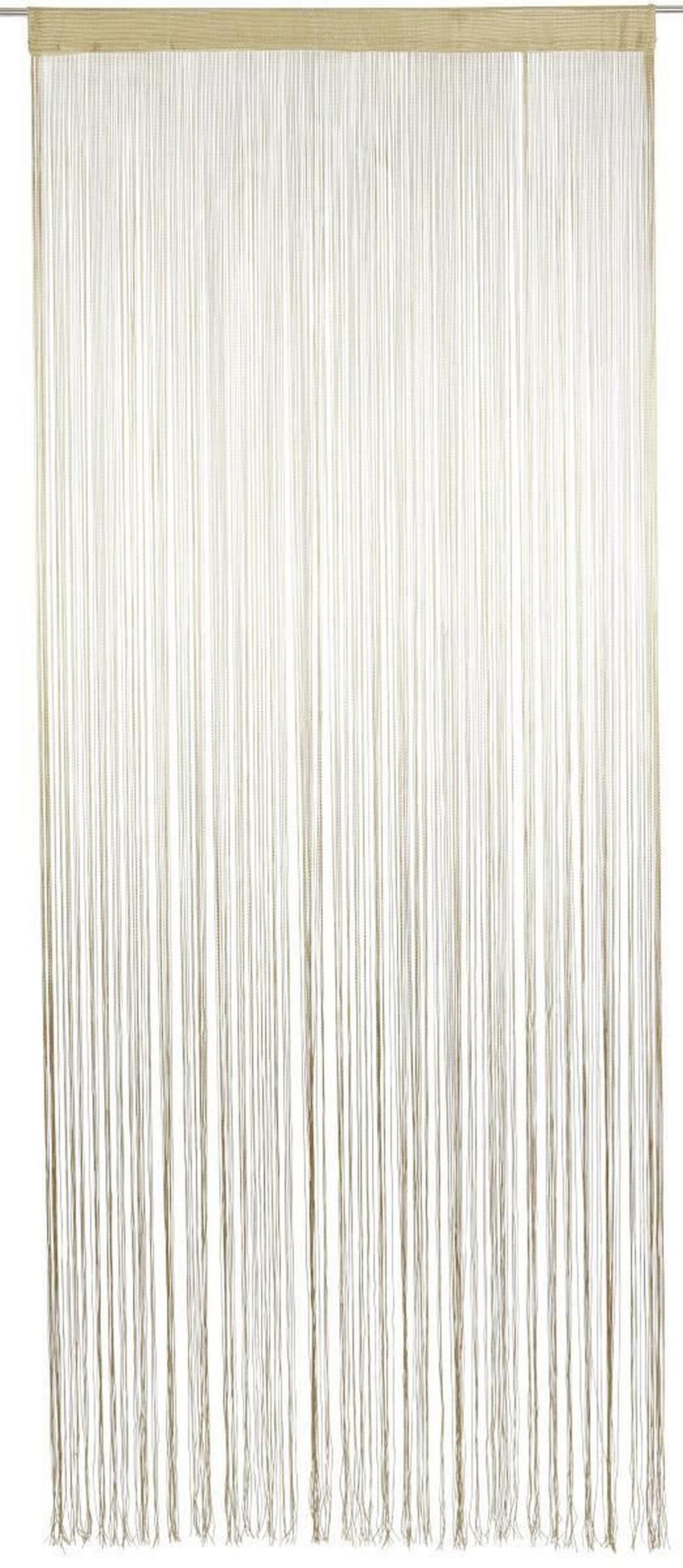 Fadenvorhang + Stangendurchzug Marietta 90x245 cm Natur - Naturfarben, KONVENTIONELL, Textil (90/245cm) - Ondega