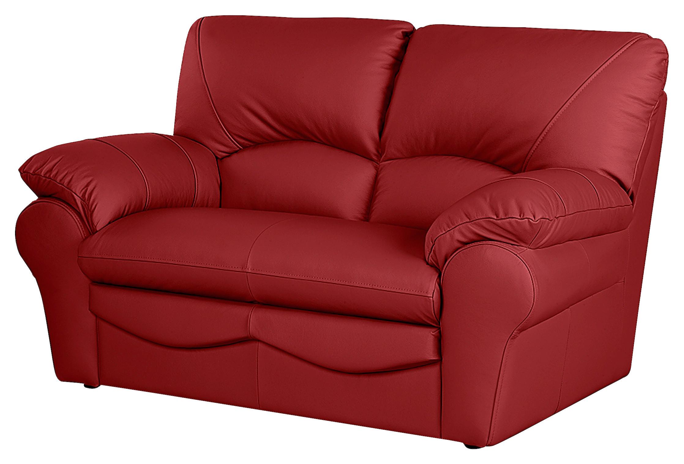 2-sitzer-sofa Oslo Rot B: 150 Cm - Rot/Schwarz, Design, Leder (150/92/85cm) - Livetastic