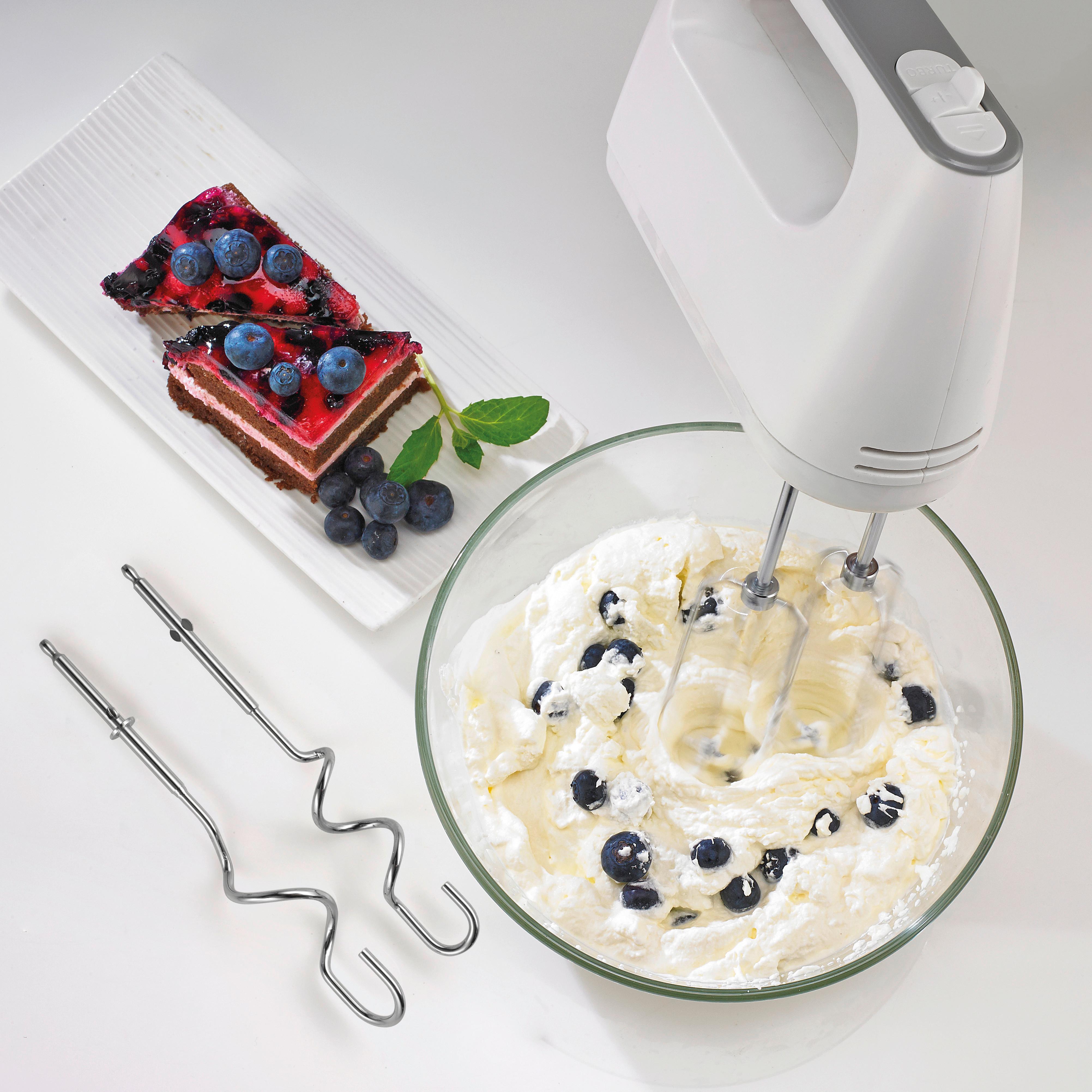Handmixer M420cw Weiss - Weiß, Basics, Kunststoff (18,8/14,2/8,4cm)