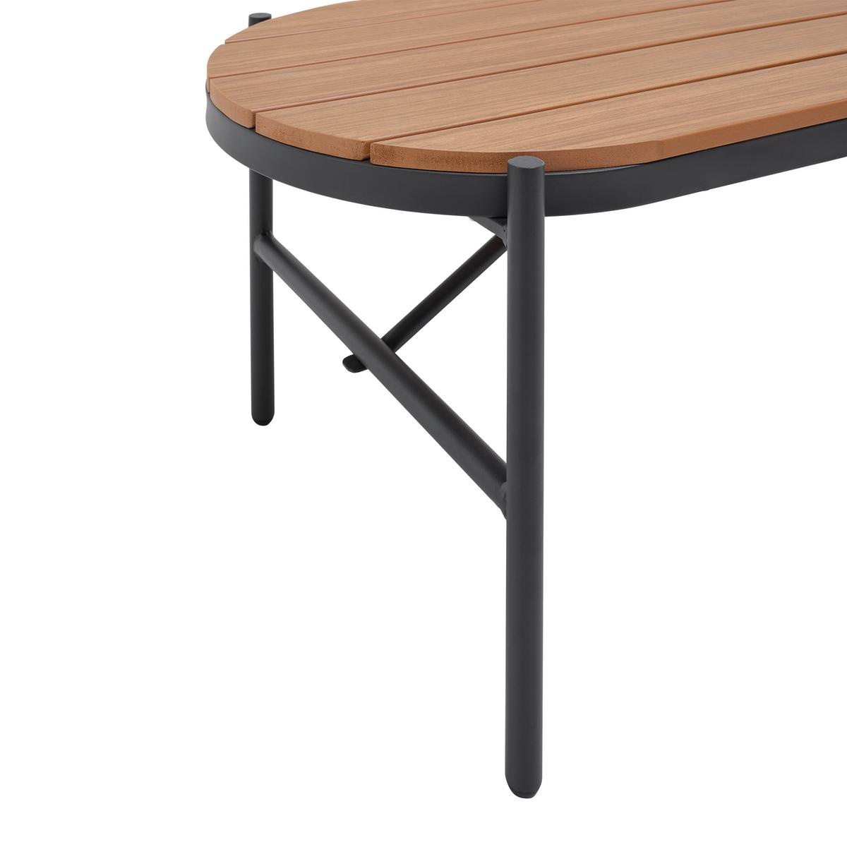 Zahradní sedací souprava ZOPHIA - šedá/černá, Moderní, kov/textil (294/68/77cm) - Bessagi Garden