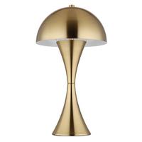 Tischleuchte 21028m - Messingfarben/Weiß, Design, Kunststoff/Metall (20/36,1cm) - Globo