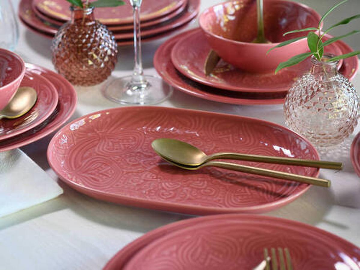 Servierplatten-set 21631 Orient Mandala - Dunkelrosa, Trend, Keramik - Creatable