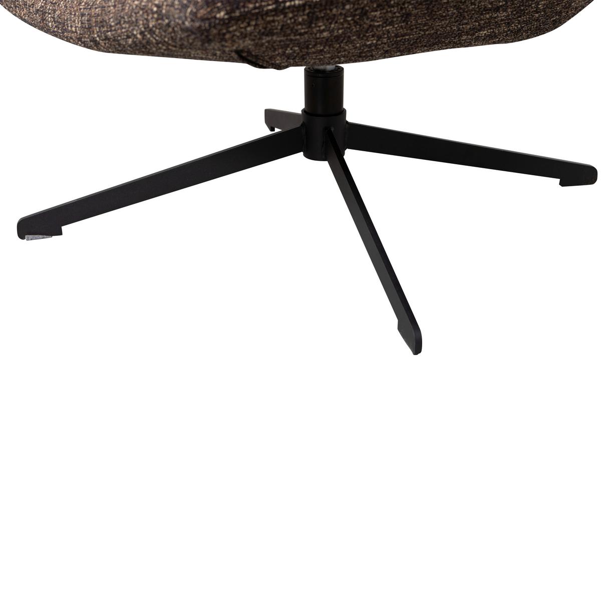 Sessel Milaro Braun B: 75cm - Schwarz/Braun, Design, Textil (75/88/94cm) - Livetastic