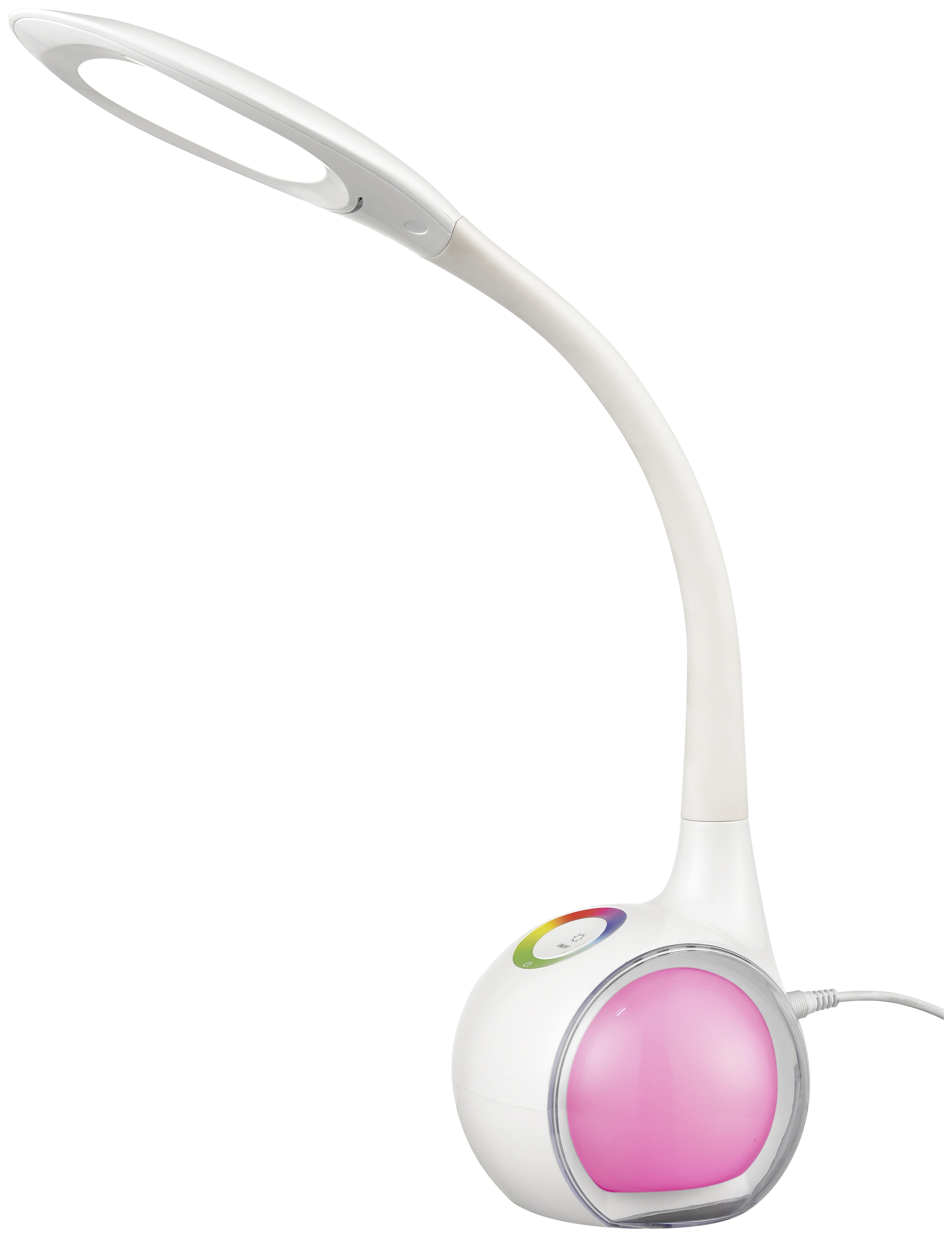 LED-Schreibtischlampe Regina dimmbar Weiß, Flexarm, Touch - Weiß, MODERN, Kunststoff (53cm) - Luca Bessoni