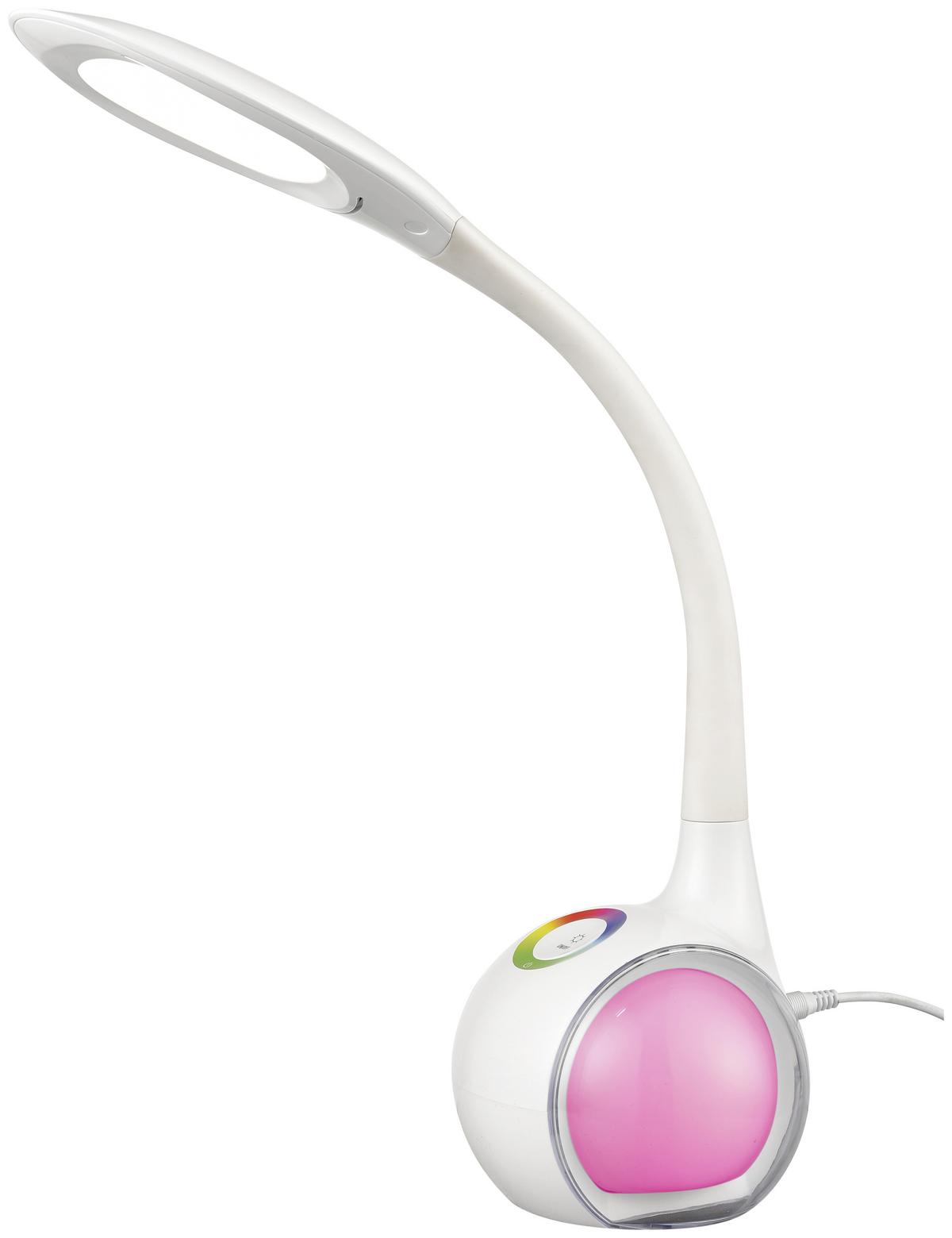 LED-Schreibtischlampe Regina dimmbar Weiß, Flexarm, Touch - Weiß, MODERN, Kunststoff (53cm) - Luca Bessoni